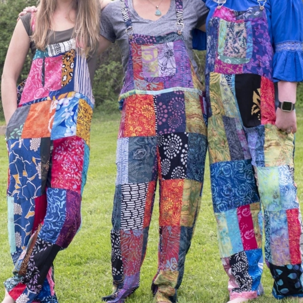 New Mexicali Blues Patchwork Overalls
